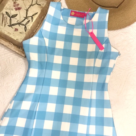 NWT Macbeth Collection Blue Gingham Check Barbie Dress - Picture 6 of 15